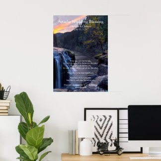 Póster Cae el agua del río Apache Boda Blessing
