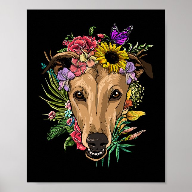 Póster Cae el Poodle Cute del Otoño Hojas de Otoño (Frente)