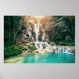 Póster Cae Kuang Si  Luang Prabang