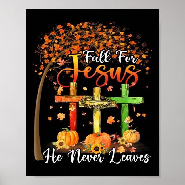 Póster Cae Por Jesús Nunca Deja Calabaza Gracias (Frente)