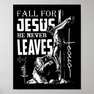 Póster Cae Por Jesús Nunca Deja El Thanksgiv Cristiano