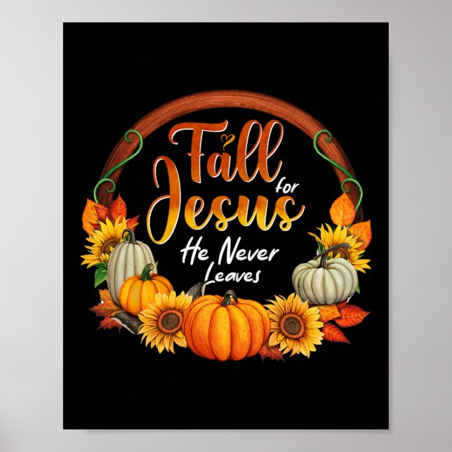 Póster Cae Por Jesús Nunca Deja La Fe Cristiana Jes (Frente)