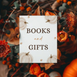 Póster Cae Rótulo De Libros Y Regalos De Baby Shower