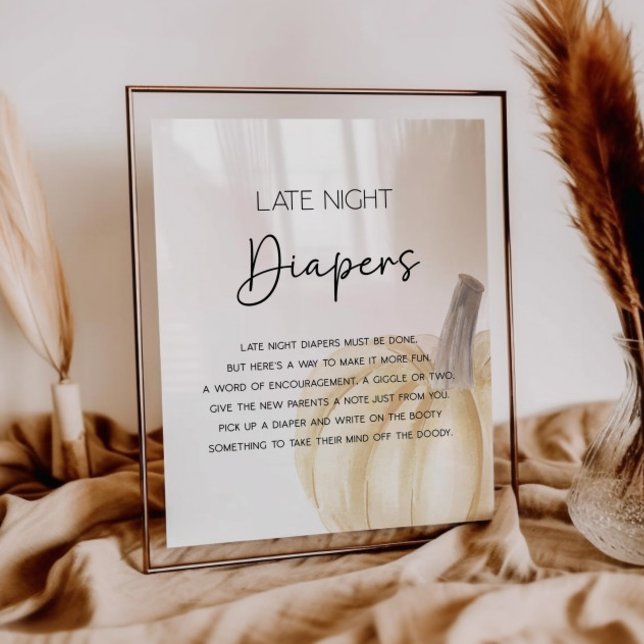 Póster Cae Tarde Noche Diapers Shower Game Poster (Subido por el creador)