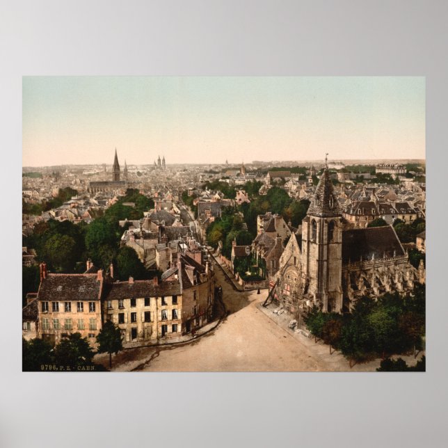 Póster Caen, Basse-Normandie, Francia (Frente)