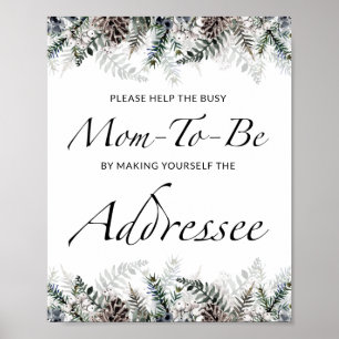 Póster Caer Ayuda a que la futura madre ocupada dirija un