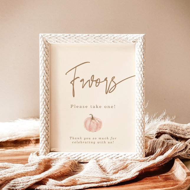 Póster Caer Baby Shower favorece al Rótulo, calabaza favo (Subido por el creador)