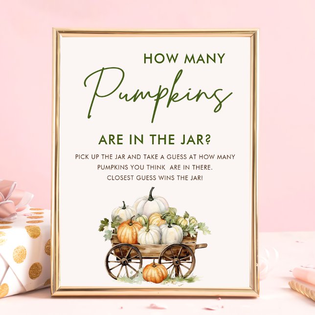 Póster Caer Calabaza ¿Cuántos juegos de Baby Shower de ca (Subido por el creador)