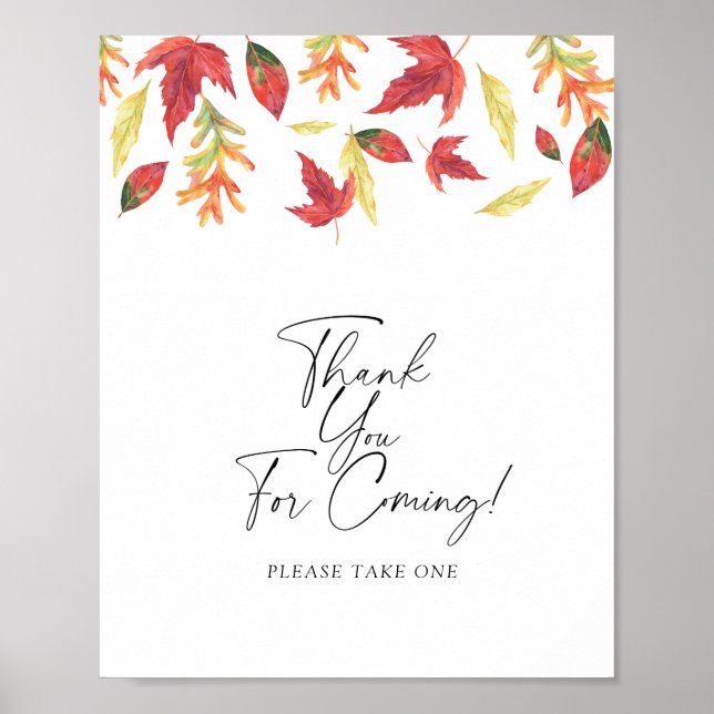 Póster Caer de las hojas - Gracias por venir Poster (Frente)
