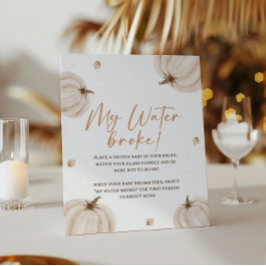 Póster Caer en Baby Shower Mi Rótulo De Brote De Agua