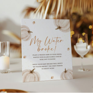 Póster Caer en Baby Shower Mi Rótulo De Brote De Agua