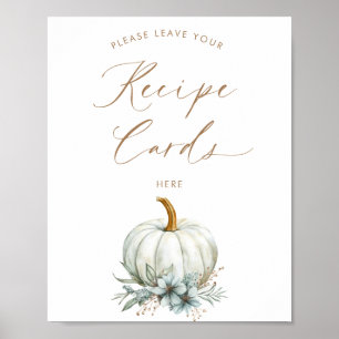 Póster Caer en el amor Dejar sus tarjetas de recetas