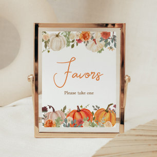 Póster Caer En El Amor La Calabaza Floral Favorece Baby S