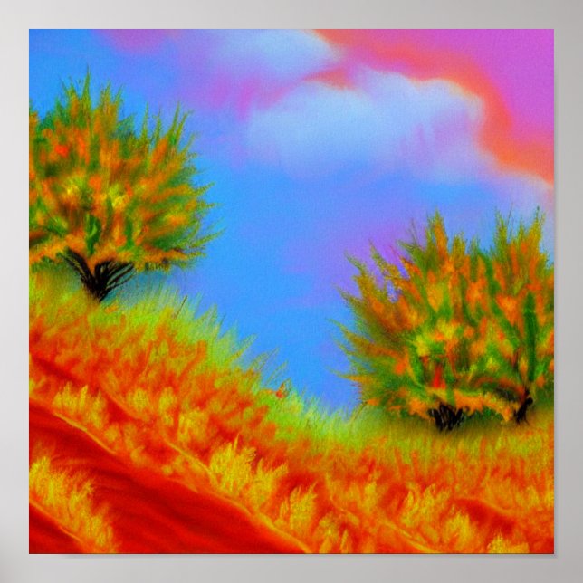 Póster Caer en el Poster de las nubes (Frente)