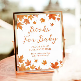 Póster Caer en los libros de Baby Shower para el bebé