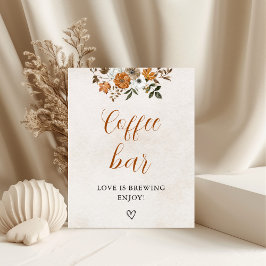 Póster Caer enamorada | Coffee Bar Table Bridal Shower Ró