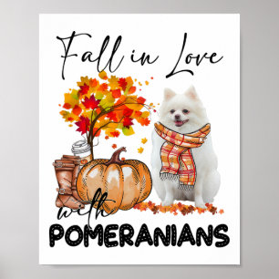 Póster Caer Enamorada De Los Pomeranianos Caer En La Cala