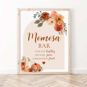 Póster Caer Un Poco De Calabaza Baby Shower Momosa Bar Ró
