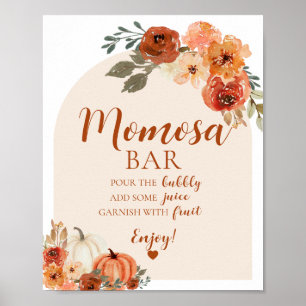 Póster Caer Un Poco De Calabaza Baby Shower Momosa Bar Ró