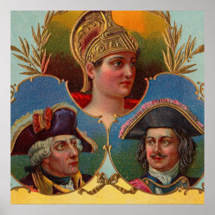 Póster Caesar - Kaiser - Tsar cigar box label