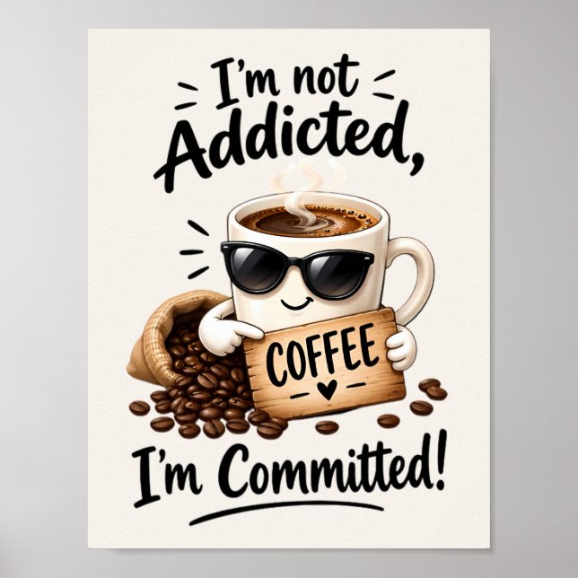 Póster Café adicto Coffee (Frente)