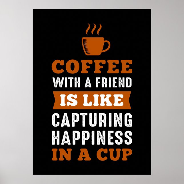 Póster Café Amante Con Un Amigo (Frente)