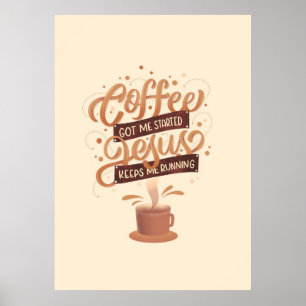 Póster Café Amante Y Jesús