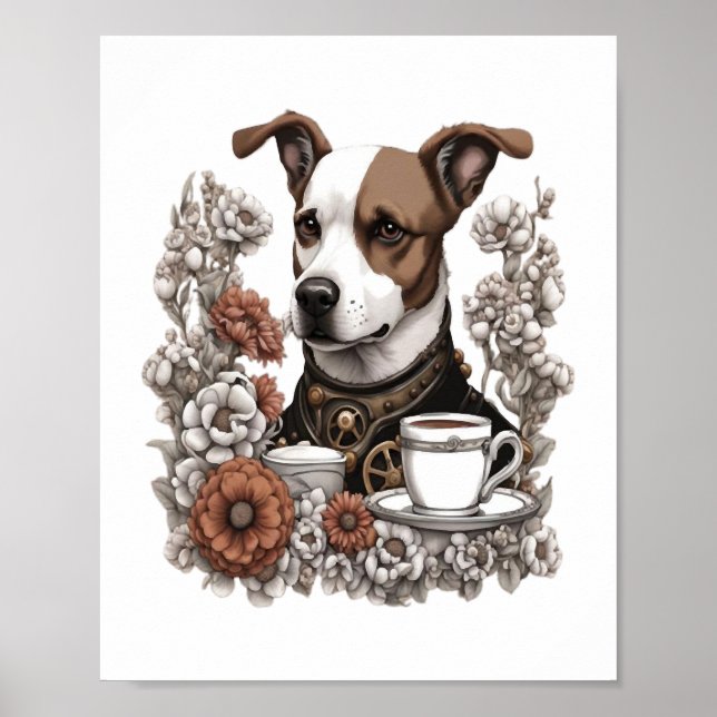 Póster café anc de perro (Frente)