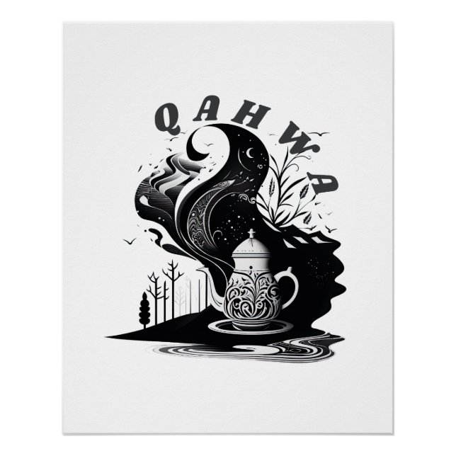 Póster Café árabe (Anverso)