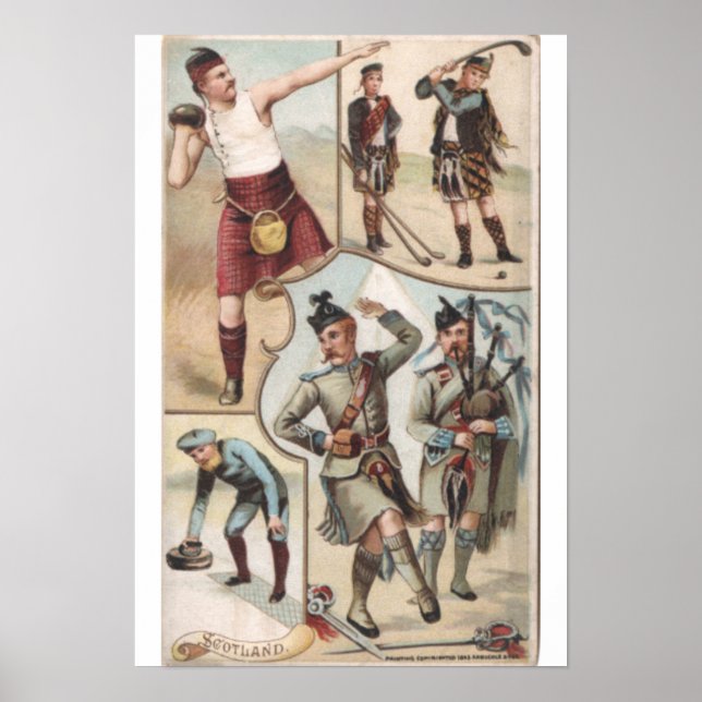 Póster Café Arbuckle Bros vintage "Scotland" (Frente)