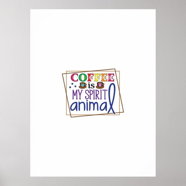 Póster Café Art Café Es Mi Espíritu Animal 2 (Frente)