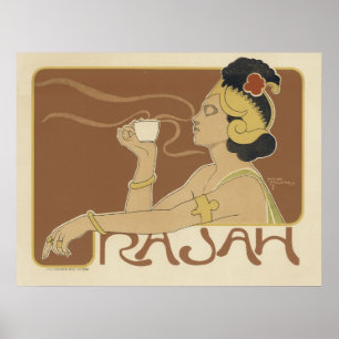 Póster Café Art Nouveau