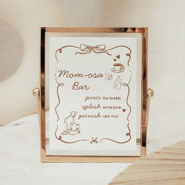 Póster Café Baby está preparando la ducha Mamá Osa Bar Si