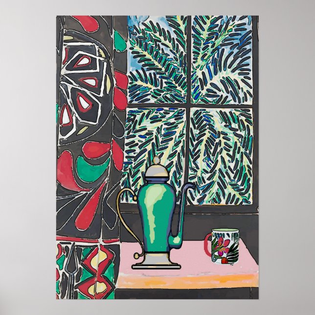 Póster Café bajo la ventana, después de Matisse Poster (Frente)