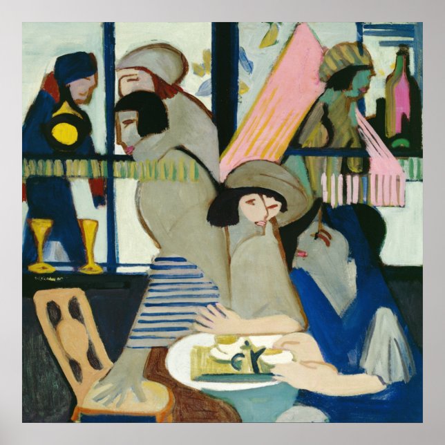 Póster Cafe by Ernst Ludwig Kirchner (Frente)