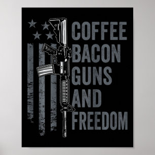 Póster Café Bycon Armas Y Libertad - Parrilla Barbacoa Pr