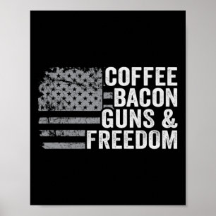Póster Café Bycon Armas Y Libertad - Parrilla Bbq Pro Gun