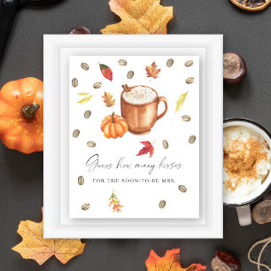 Póster Café Calabaza Adivina cuántos besos