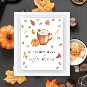 Póster Café calabaza Despedida de soltera Cuántos granos