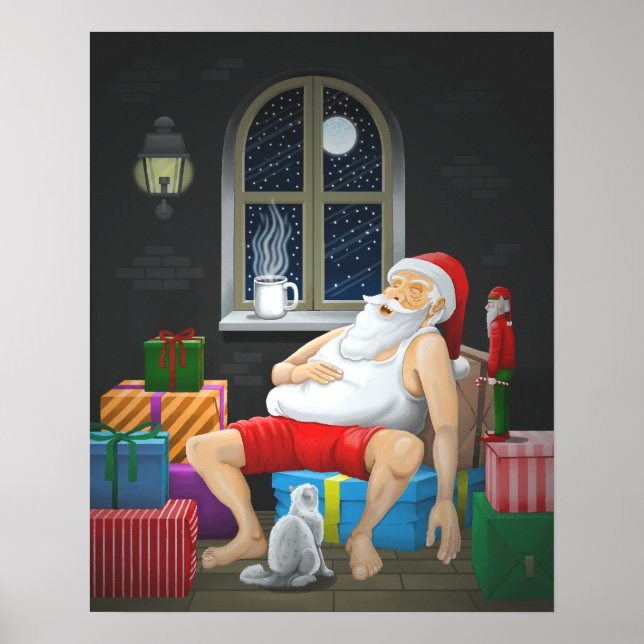Póster Café con Santa Claus (Frente)