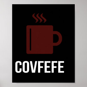 Póster Café Covfefe Presidente Donald Trump Meme 