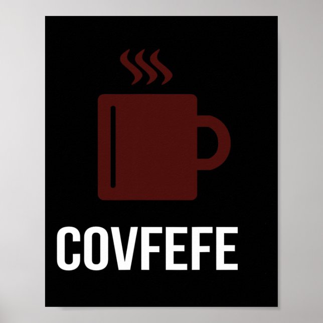 Póster Café Covfefe Presidente Donald Trump Meme  (Frente)