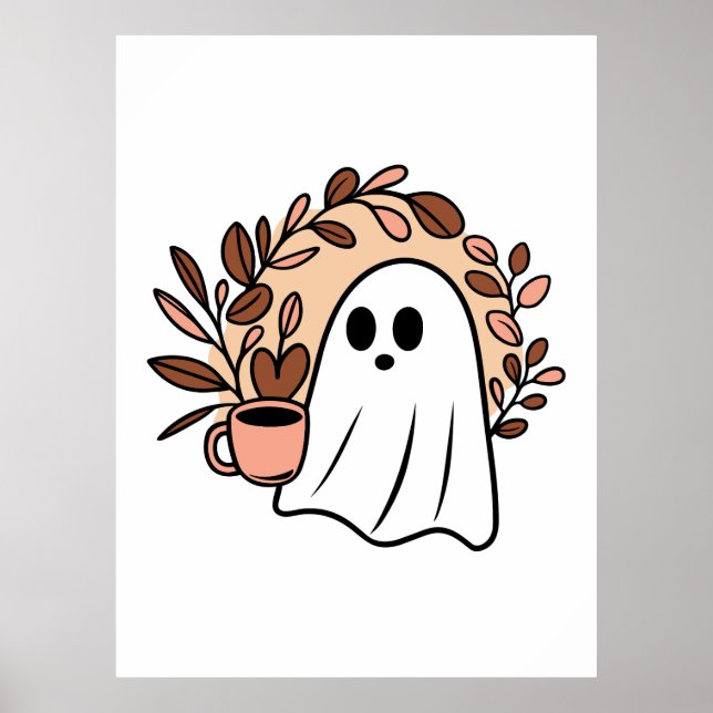 Póster Café de bebida fantasma (Frente)