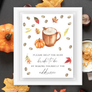 Póster Café de calabaza Ayuda a la novia ocupada Direcció