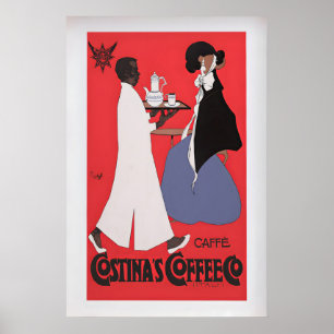 Póster Café de Costina de Franz Laskoff Vintage