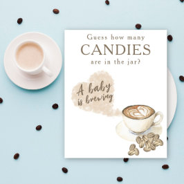 Póster Café de elaboración - Cuántos caramelos hay en el