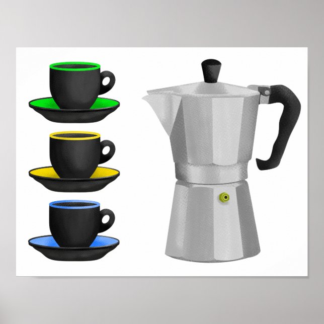 Póster Café de Espresso Italiano (Frente)