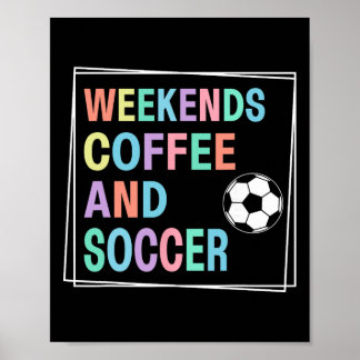 Póster Café de fin de semana y fútbol