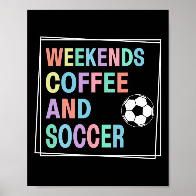 Póster Café de fin de semana y fútbol (Frente)