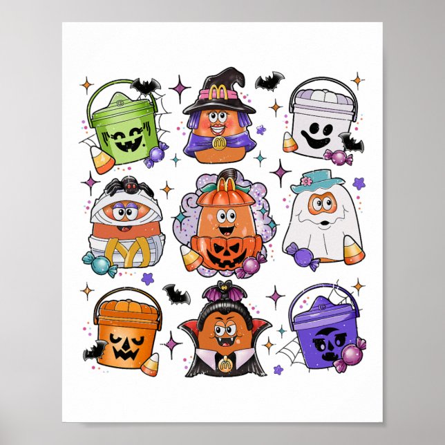 Póster Café de Halloween Funny Temporada de Halloween Spo (Frente)